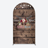 Lofaris Rose Guns Wooden Gender Reveal Arch Backdrop
