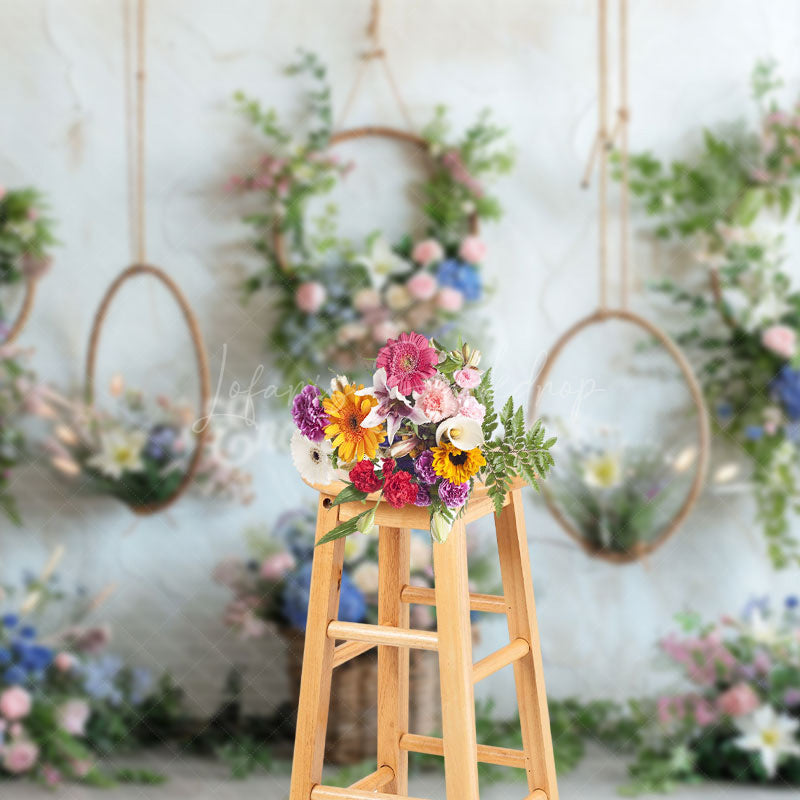 Lofaris Rose Hanging Vine Wreath Spring Floral Backdrop