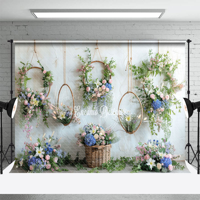 Lofaris Rose Hanging Vine Wreath Spring Floral Backdrop