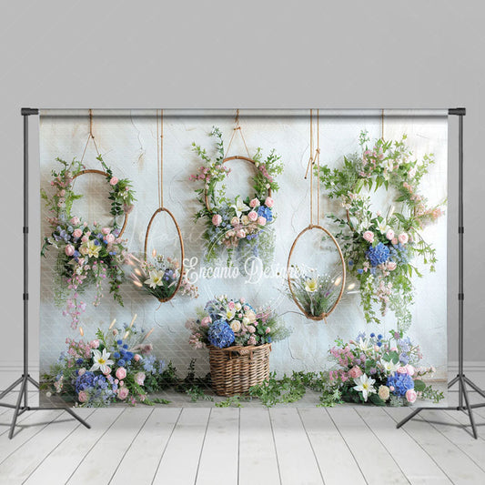 Lofaris Rose Hanging Vine Wreath Spring Floral Backdrop