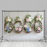 Lofaris Rose Vine Floral Wreath Spring Wedding Photo Backdrop