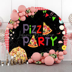 Lofaris Round Backdrop Pizza Party Theme Birthday Italian Food Cooking Chalkboard Circle Cover