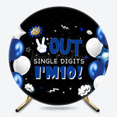 Lofaris Round Blue Balloons Out Single Digits Im 10 Backdrop
