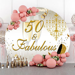 Lofaris Round Elegant Gold Highheels 50 Fabulous Backdrop