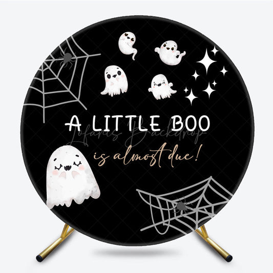 Lofaris Round Little Boos Halloween Baby Shower Backdrop