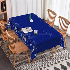 Lofaris Royal Blue 30th Happy Birthday Rectangle Tablecloth