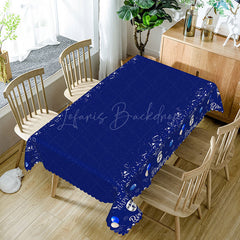 Lofaris Royal Blue 6th Boy Birthday Rectangle Tablecloth