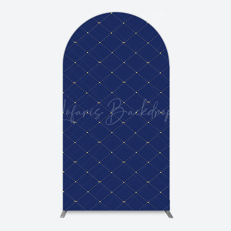 Lofaris Royal Blue Gold Crown Birthday Party Arch Backdrop