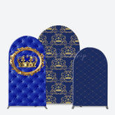 Lofaris Royal Blue Gold Crown Birthday Party Arch Backdrop