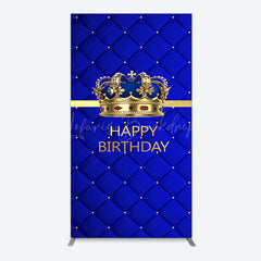 Lofaris Royal Blue Gold Crown Happy Birthday Arch Backdrop