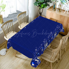 Lofaris Royal Blue Happy 10th Birthday Rectangle Tablecloth