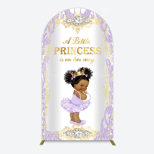 Lofaris Royal Glitter Little Princess Baby Shower Arch Backdrop