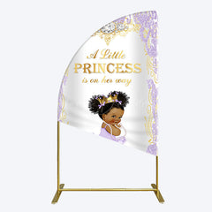 Lofaris Royal Glitter Little Princess Baby Shower Half Moon Arch Backdrop