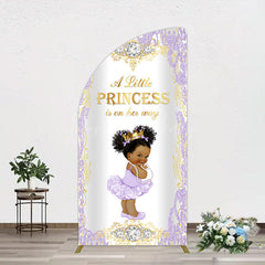 Lofaris Royal Glitter Little Princess Baby Shower Half Moon Arch Backdrop