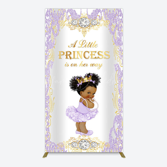 Lofaris Royal Glitter Little Princess Baby Shower Rectangle Backdrop