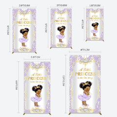 Lofaris Royal Glitter Little Princess Baby Shower Rectangle Backdrop