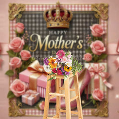 Lofaris Royal Pink Gift Bow Highheels Mothers Day Backdrop
