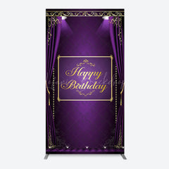 Lofaris Royal Purple Curtain Happy Birthday Arch Backdrop