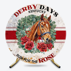 Lofaris Run For The Rose Horse Round Kentucky Derby Backdrop