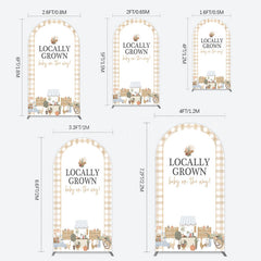 Lofaris Rural Locally Grown Baby On The Way Arch Backdrop