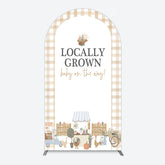 Lofaris Rural Locally Grown Baby On The Way Arch Backdrop