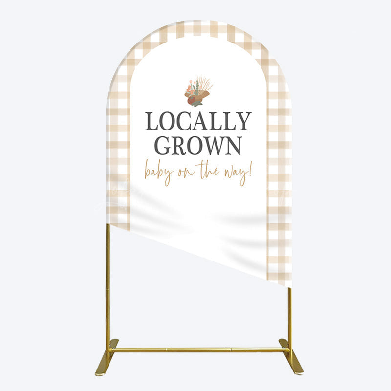 Lofaris Rural Locally Grown Baby On The Way Arch Backdrop