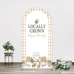 Lofaris Rural Locally Grown Baby On The Way Arch Backdrop