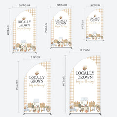 Lofaris Rural Locally Grown Baby On The Way Half Moon Arch Backdrop