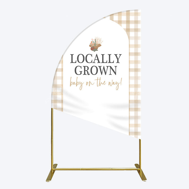 Lofaris Rural Locally Grown Baby On The Way Half Moon Arch Backdrop