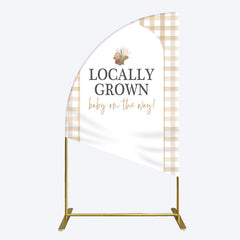 Lofaris Rural Locally Grown Baby On The Way Half Moon Arch Backdrop