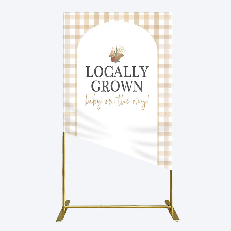 Lofaris Rural Locally Grown Baby On The Way Rectangle Backdrop