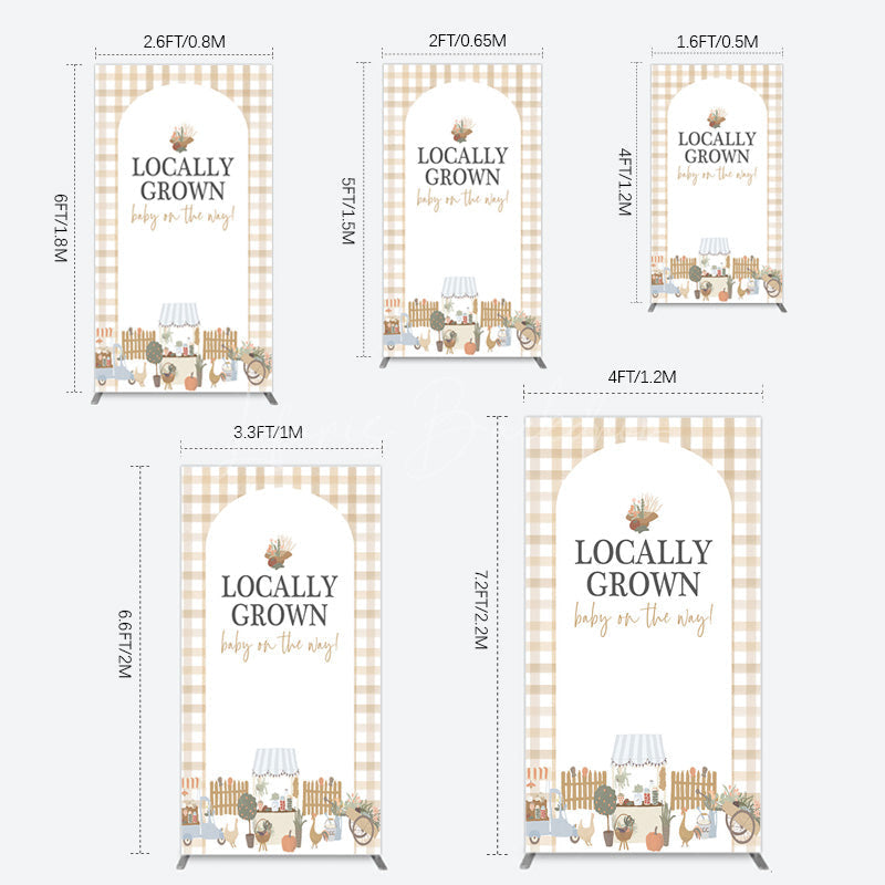 Lofaris Rural Locally Grown Baby On The Way Rectangle Backdrop