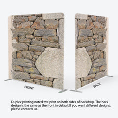 Lofaris Rural Stones Wall Photography Square Tension Backdrop