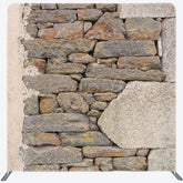 Lofaris Rural Stones Wall Photography Square Tension Backdrop