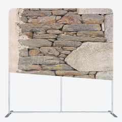 Lofaris Rural Stones Wall Photography Square Tension Backdrop