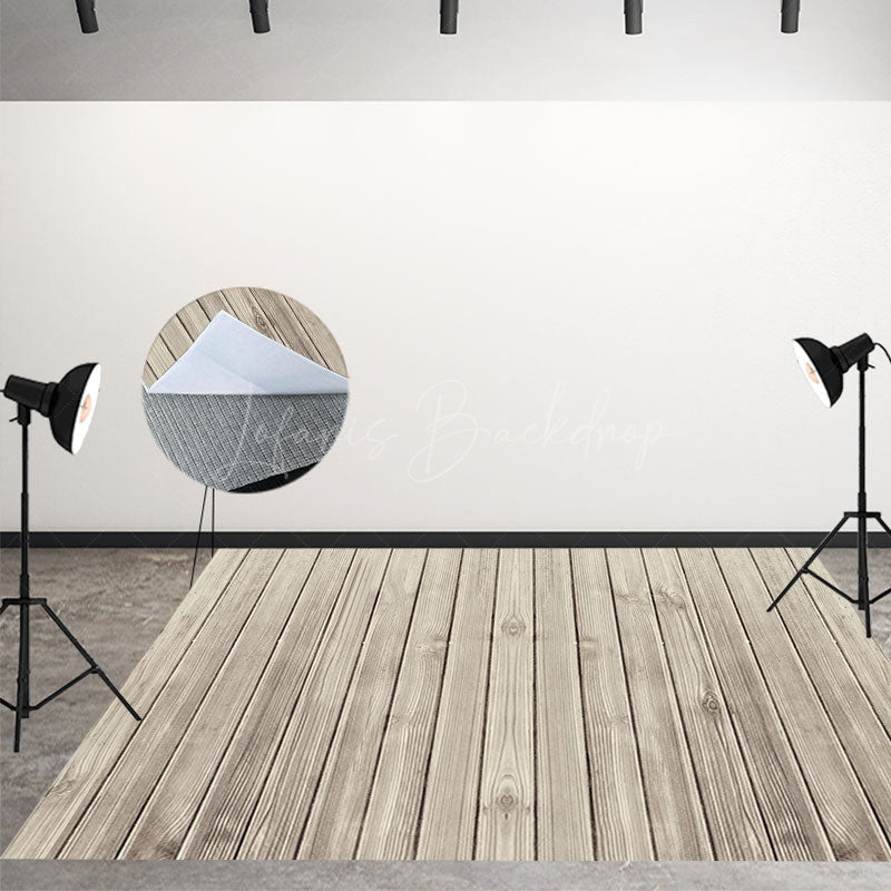 Lofaris Rural White Brick Wall Wooden Stake Room Set Backdrop