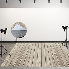 Lofaris Rural White Brick Wall Wooden Stake Room Set Backdrop