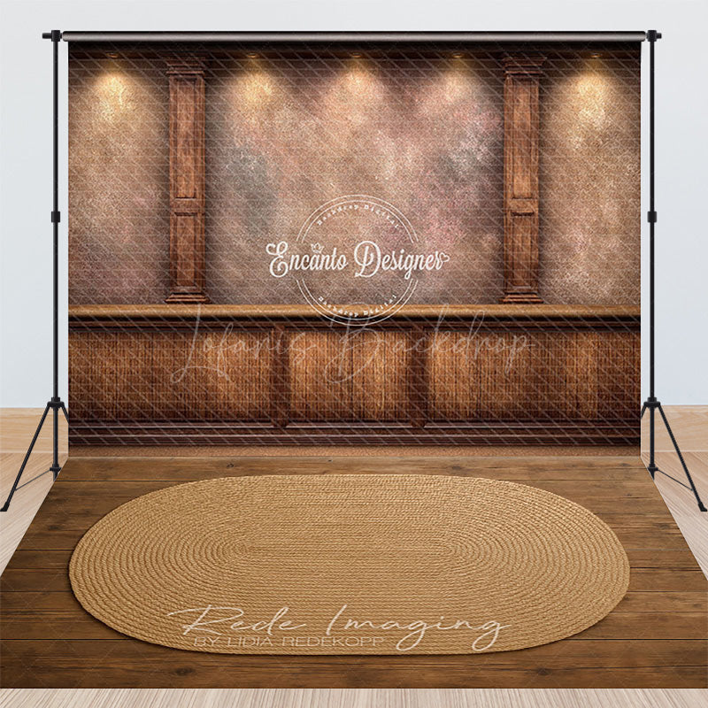Lofaris Rustic Bar Interior with Textured Wall Combo Set Backdrop for Professional Studio and Portrait Photography