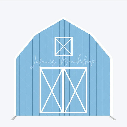 Lofaris Rustic Blue Barn Door Arch Party Decor Backdrop