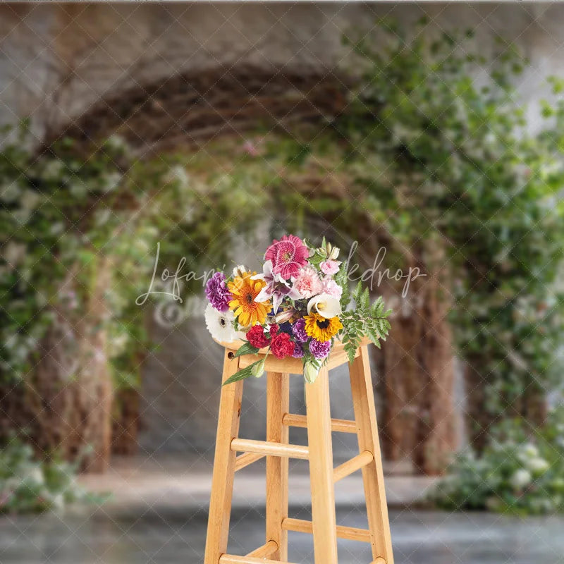 Lofaris Rustic Branch Arch Photography Backdrop Natural Greenery and Twigs Fine Art Maternity Photo Background