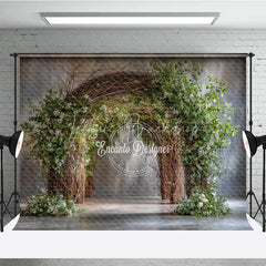 Lofaris Rustic Branch Arch Photography Backdrop Natural Greenery and Twigs Fine Art Maternity Photo Background