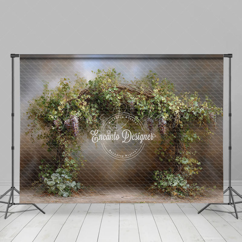 Lofaris Rustic Grapevine Arch Photography Backdrop Italian Vineyard and Tuscan Theme Winery Wedding Photo Background