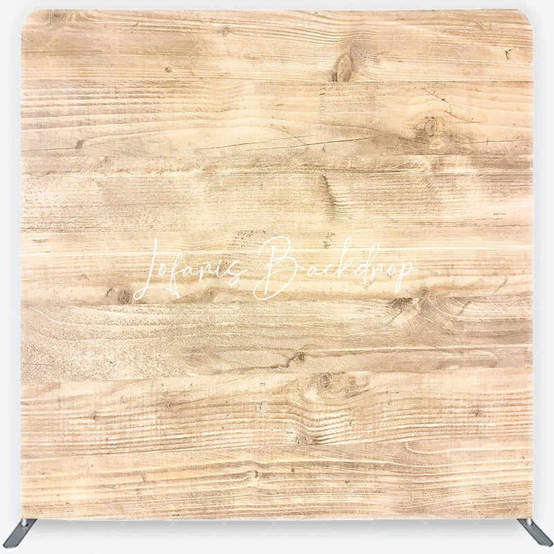 Lofaris Rustic Light Brown Wood Plank Square Double-Sided Backdrop Vintage Wooden Texture for Portrait Photography