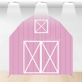 Lofaris Rustic Pink Barn Door Arch Party Decor Backdrop