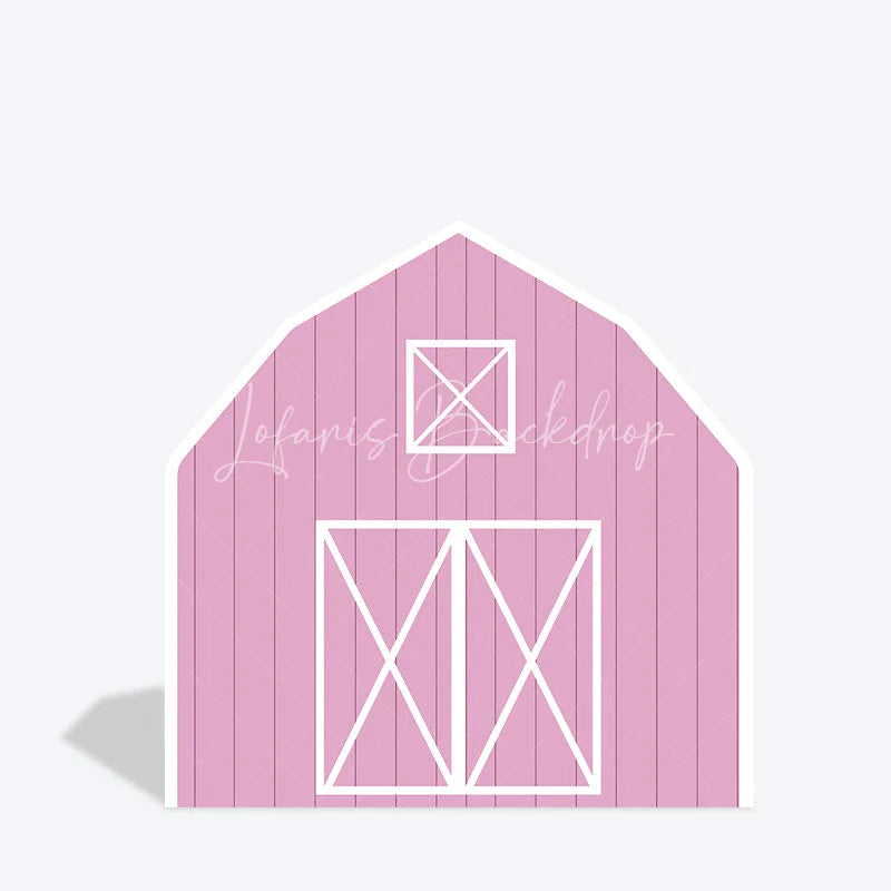 Lofaris Rustic Pink Barn Door Arch Party Decor Backdrop
