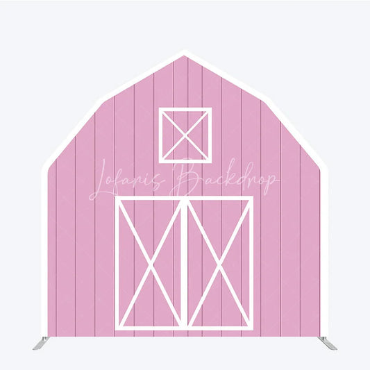 Lofaris Rustic Pink Barn Door Arch Party Decor Backdrop