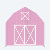 Lofaris Rustic Pink Barn Door Arch Party Decor Backdrop