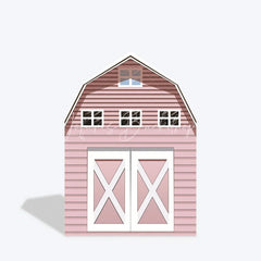 Lofaris Rustic Pink Farm House Barn Door Arch Party Backdrop