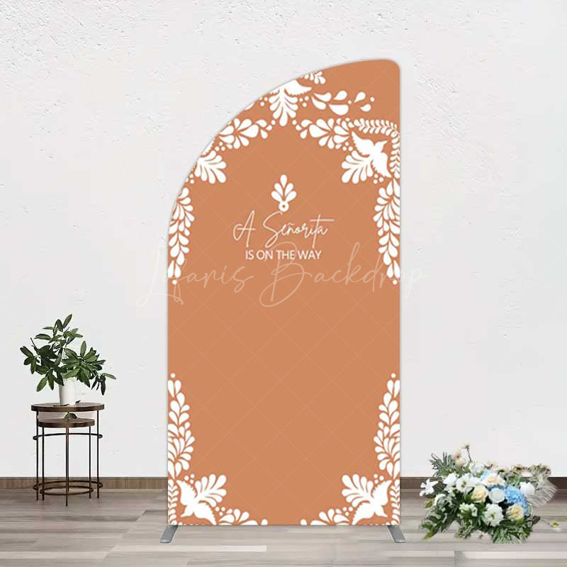 Lofaris Rustic Senorita Mexican Baby Shower Half Moon Arch Backdrop