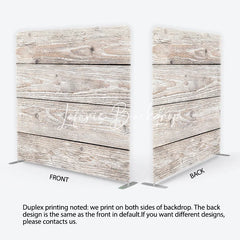 Lofaris Rustic Weathered Light Wood Plank Square Double-Sided Backdrop Distressed Natural Photography Studio Prop